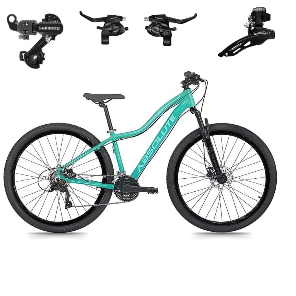 Bicicleta Absolute Hera Aro 29 Feminina 24V Mtb Freio Disco Câmbio Diant. Tras. Trocadores Shimano