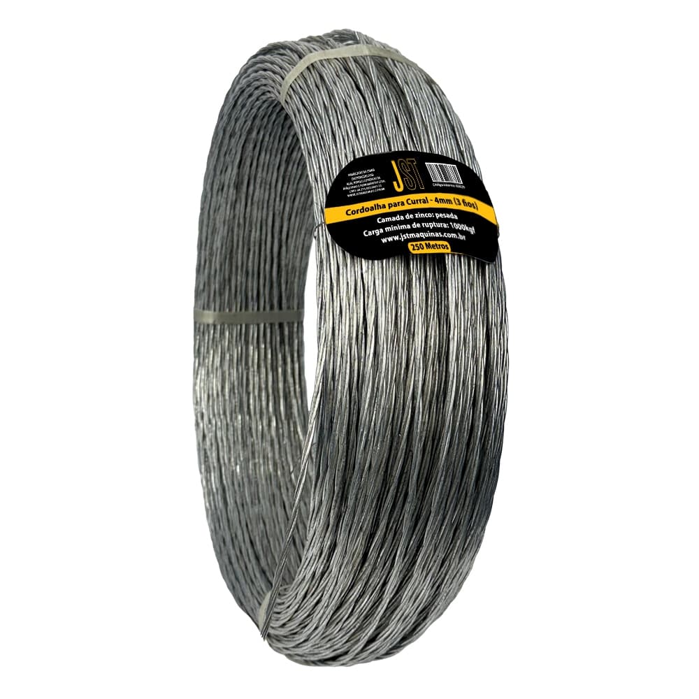 Cordoalha Para Curral 3 Fios 4mm 250 Metros JST