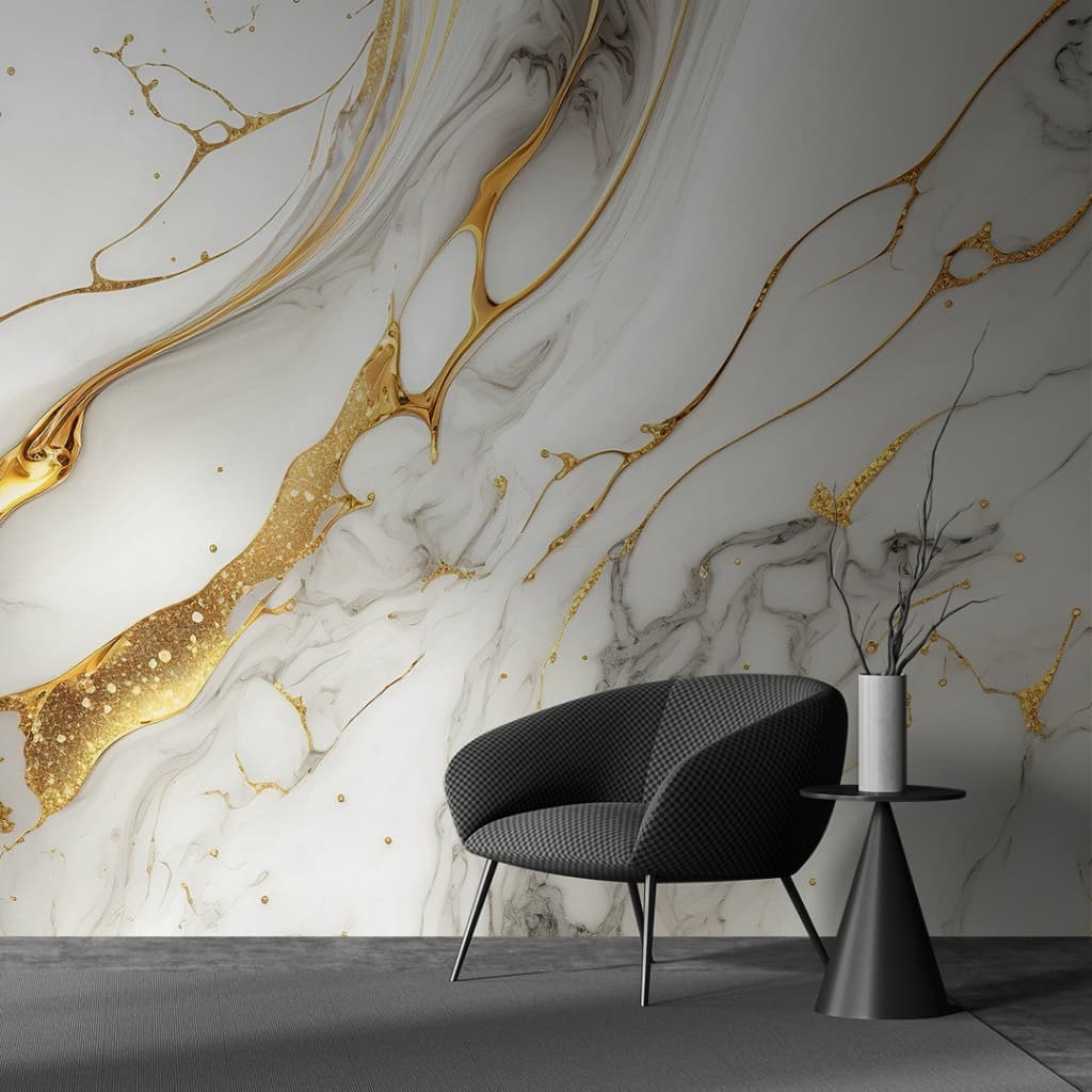 ENVIO FULL - Papel de Parede 3D marmore  5m x 50cm Adesivo Lavável Prova D’Água