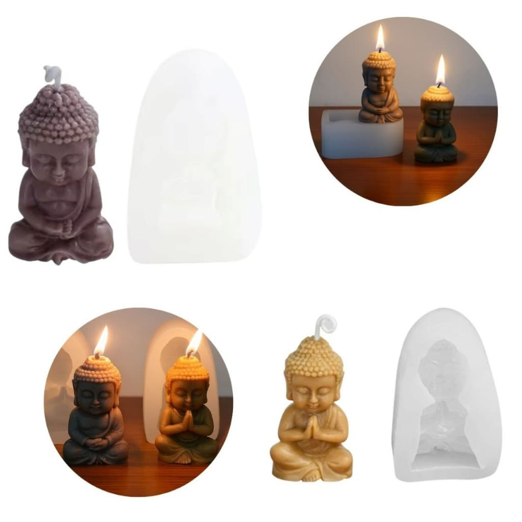 Molde de Silicone Formato Buda Velas Decorativas De Ambiente Artesanatos