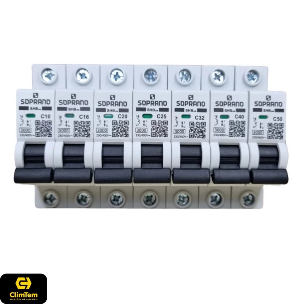 Disjuntor Unipolar Mono 10A 16A 20A 25A 32A 40A 50A 63A