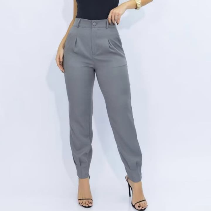 Calça alfaiataria feminina cintura alta P ate GG