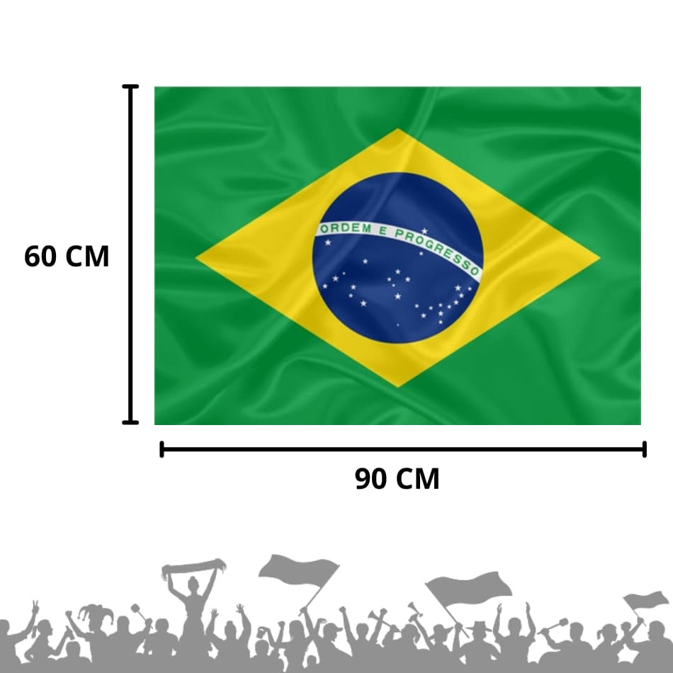 Bandeira do Brasil - 90X60 cm  Oficial para Eventos Paulista Escolas universidades