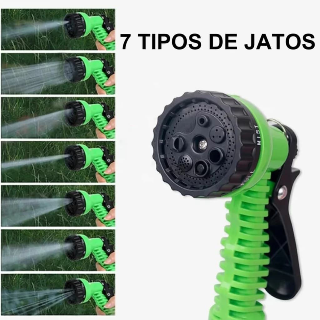 Esguicho Mangueira De Jardim De Múltiplos Tipos De Jato Com 7 Funções Esguicho com Engate Rápido Esguicho Regulável
