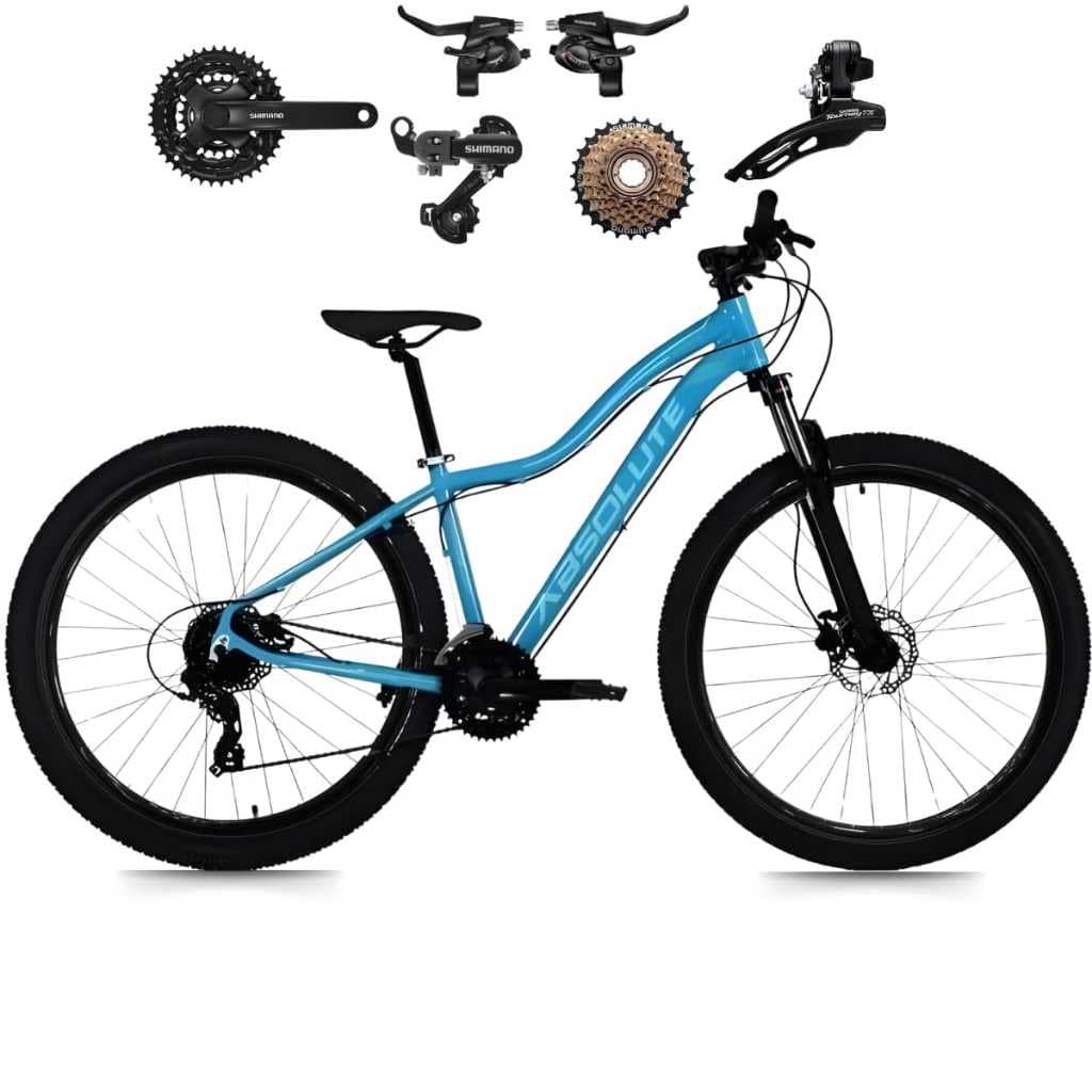Bicicleta 29 Absolute Hera Feminina 21V Shimano Freio à Disco Mtb