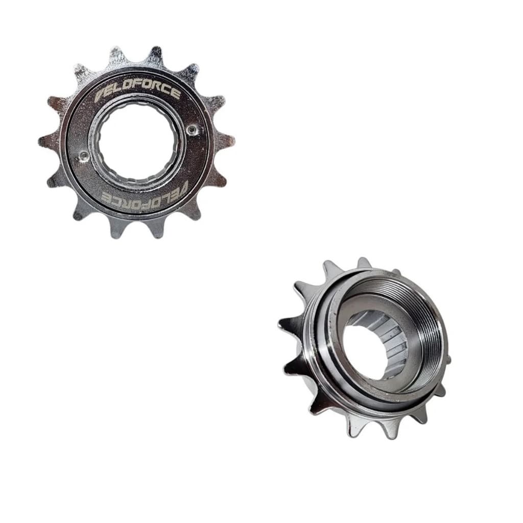 Catraca 14 Dentes Roda Livre Single Veloforce Bmx Cromada Pinhão Bike Sem Marcha