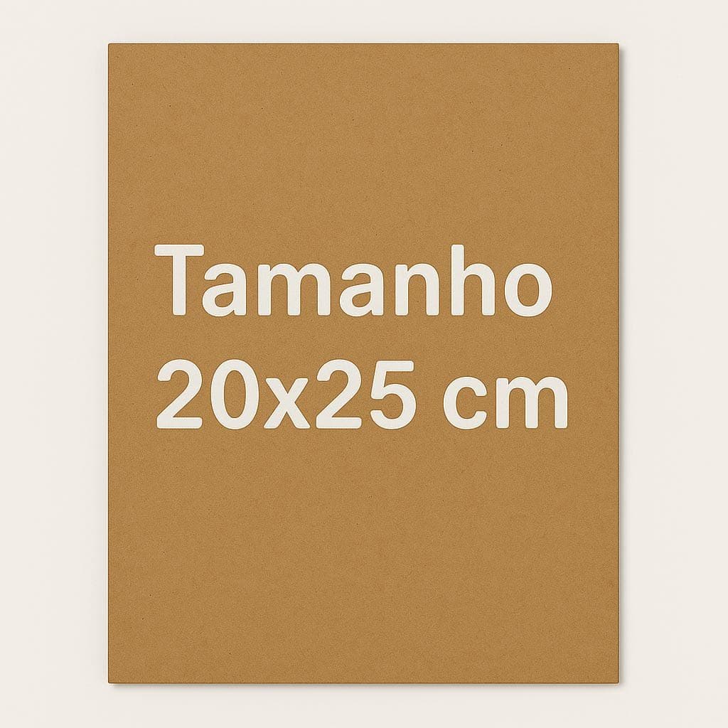 Placa Chapa Mdf Cru 20x25 cm A4 1 Unidade 3mm Quadros Artesanato Álbum de Fotos Artigos Decorativos