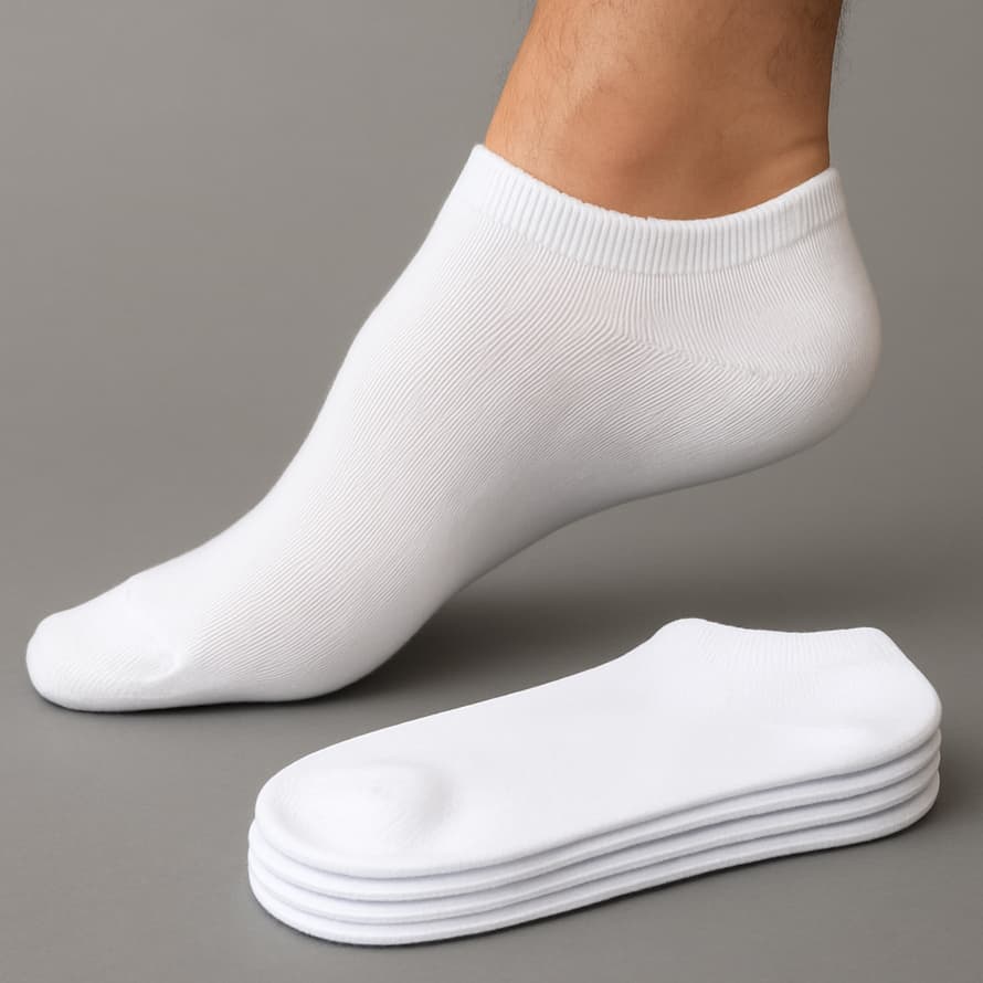 3 Pares de Meias Branca Soquete Adulto