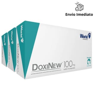 KIT 3 UN Doxinew 100mg Cães Com 14 Comprimidos