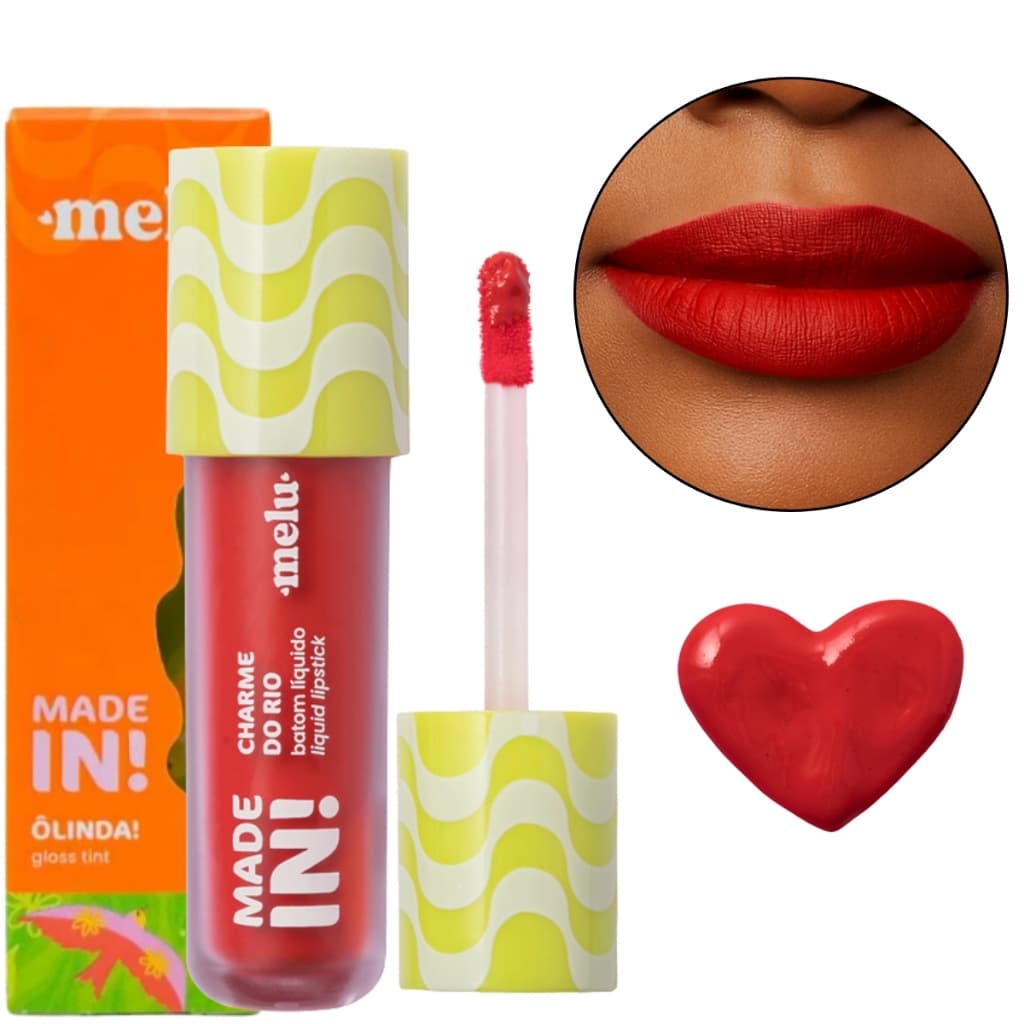 Batom Líquido Matte Charme do Rio Made In Melu Ruby Rose