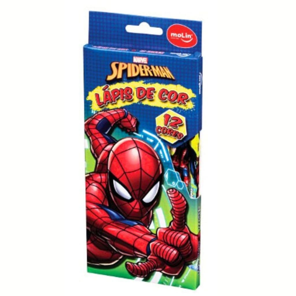 Lapis de Cor 12 cores Homem Aranha Molin