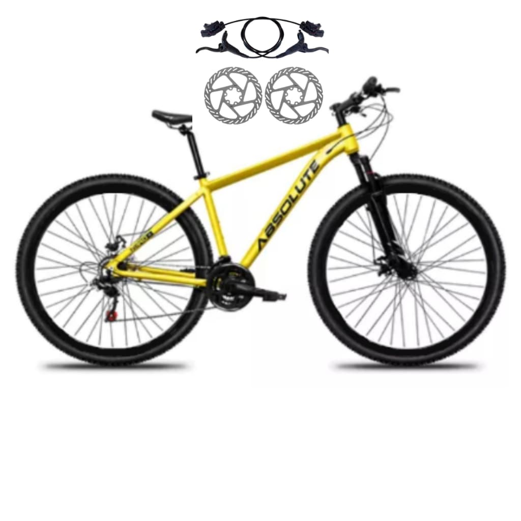 Bicicleta Absolute Nero 5 Aro 29 Masculina 21 Marchas Freio Hidráulico MTB Alumínio