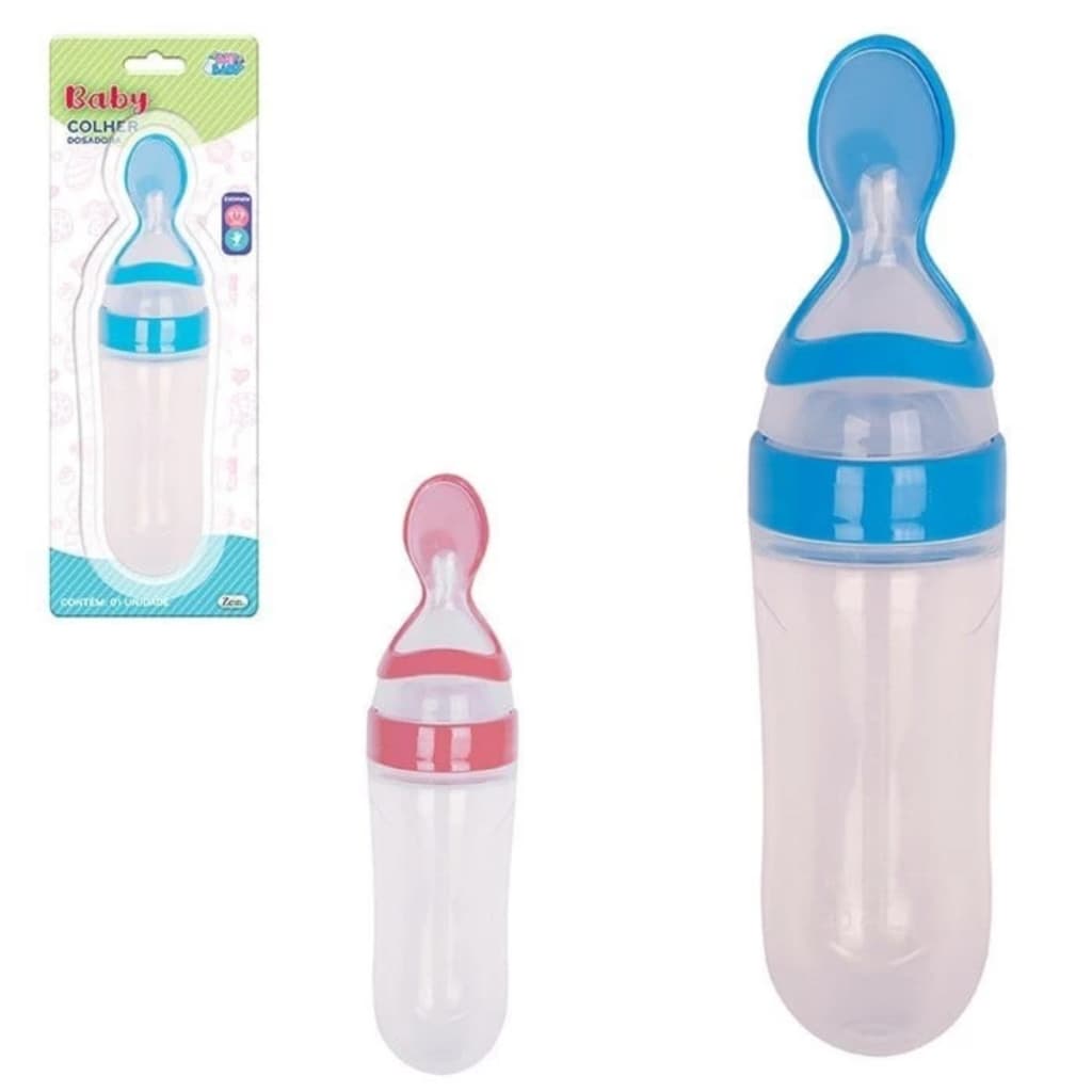 Colher Dosadora Papinha Bebê em Silicone – Alimentação Segura, Prática e Ideal para Enxoval