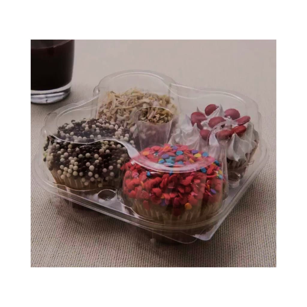 Embalagem para 4 Doces G15 Galvanotek com 10 Unidades Cupcake Pudim Quindim
