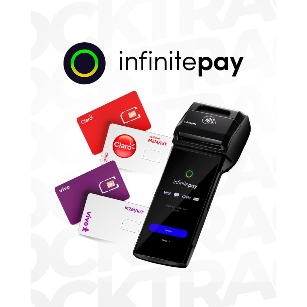 Chip Infinitepay M2M  Multi Operadora Só funciona maquina de cartão 100MB