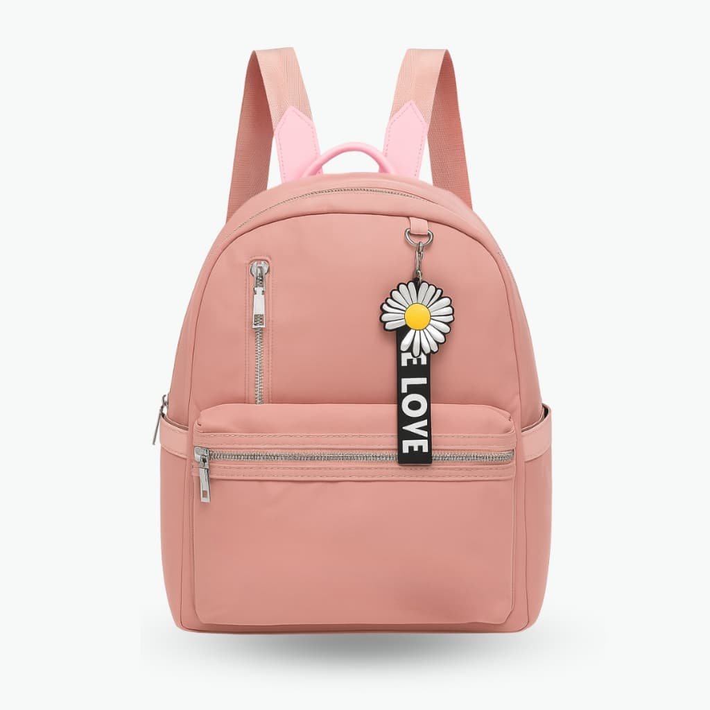 Bolsa Mochila Feminina Universitária Escolar Trabalho Mochila Impermeável Forrada + Chaveiro