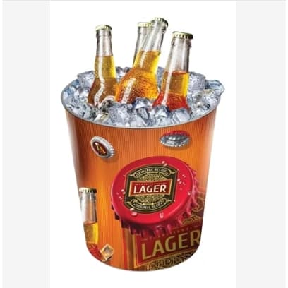 Balde De Gelo 7 Litros Para Cervejas Bebidas Laranja Cerveja