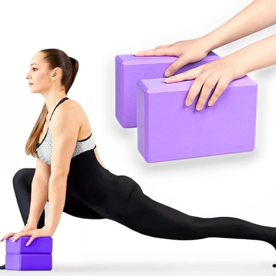 KIT 2 ou 1 unidade Bloco de Yoga/Pilates/fisioterapia Equilíbrio Treino Funcional Tijolinho