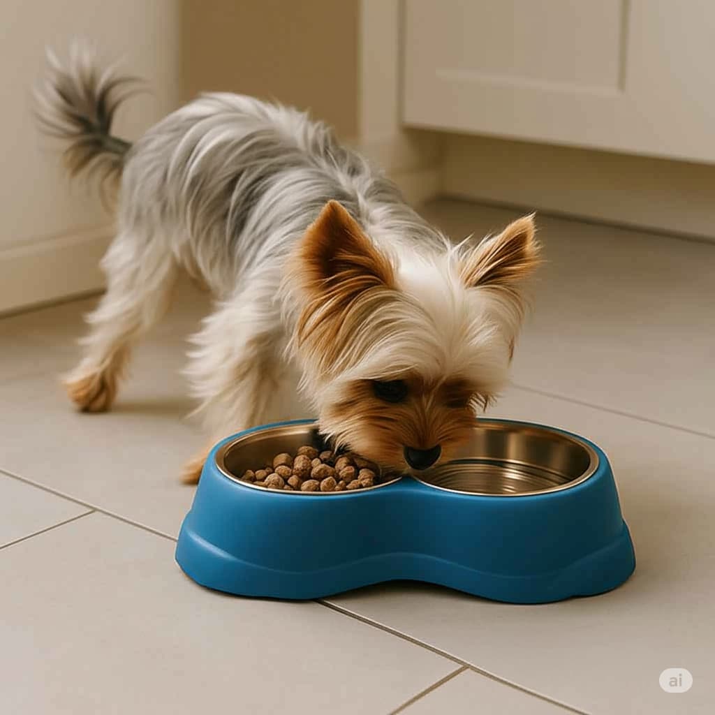 Comedouro Duplo Tigela Inox Para Pet Cachorro Gato Pequeno e Médio Porte
