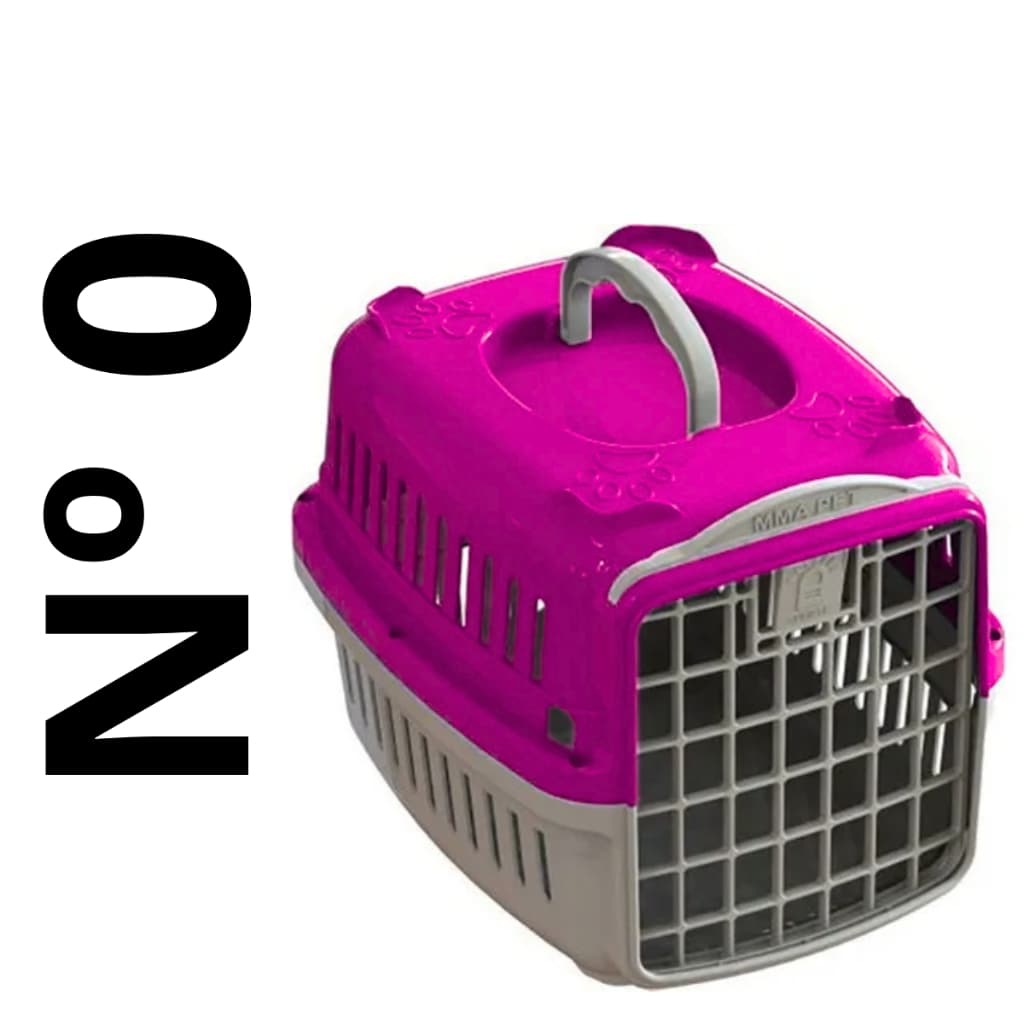 Caixa de Transporte para Cachorros e Gatos MMA Nº 0 Rosa Unidade