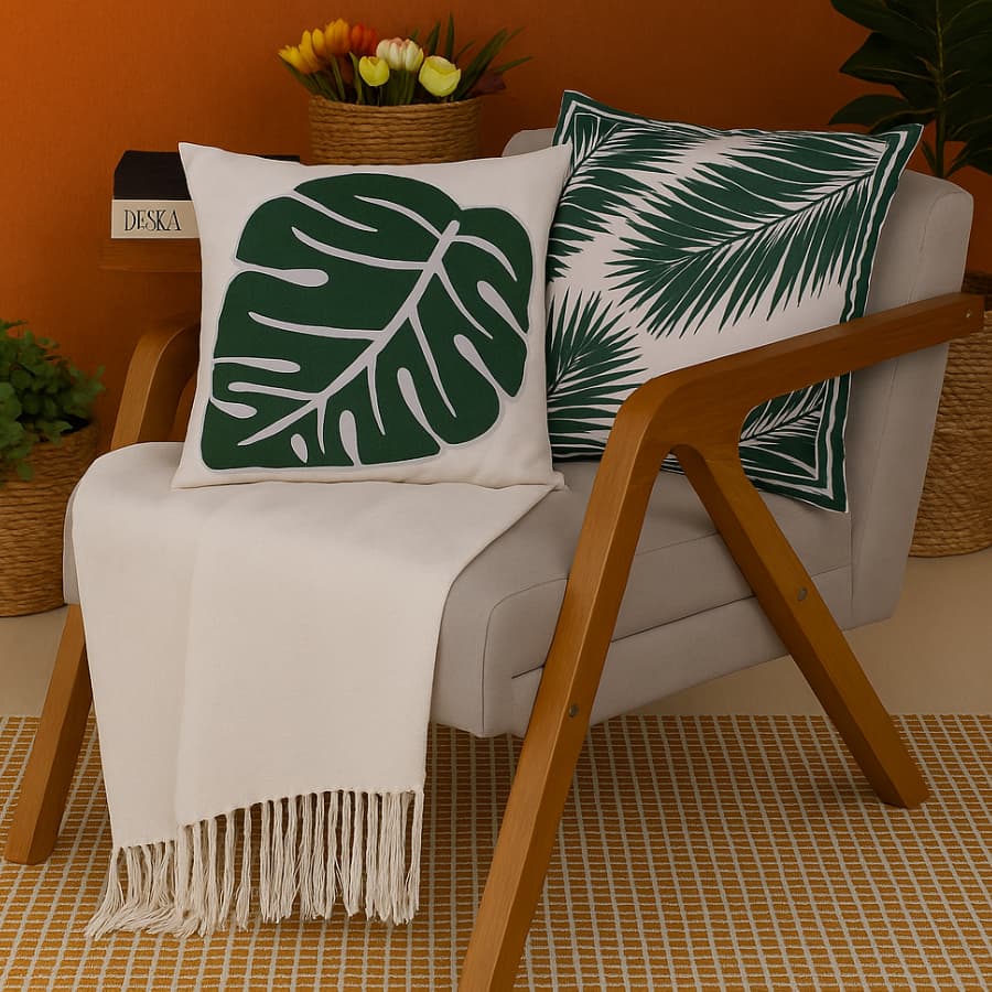 Kit 2 Capas De Almofada Decorativa Para Sala Quarto Luxo