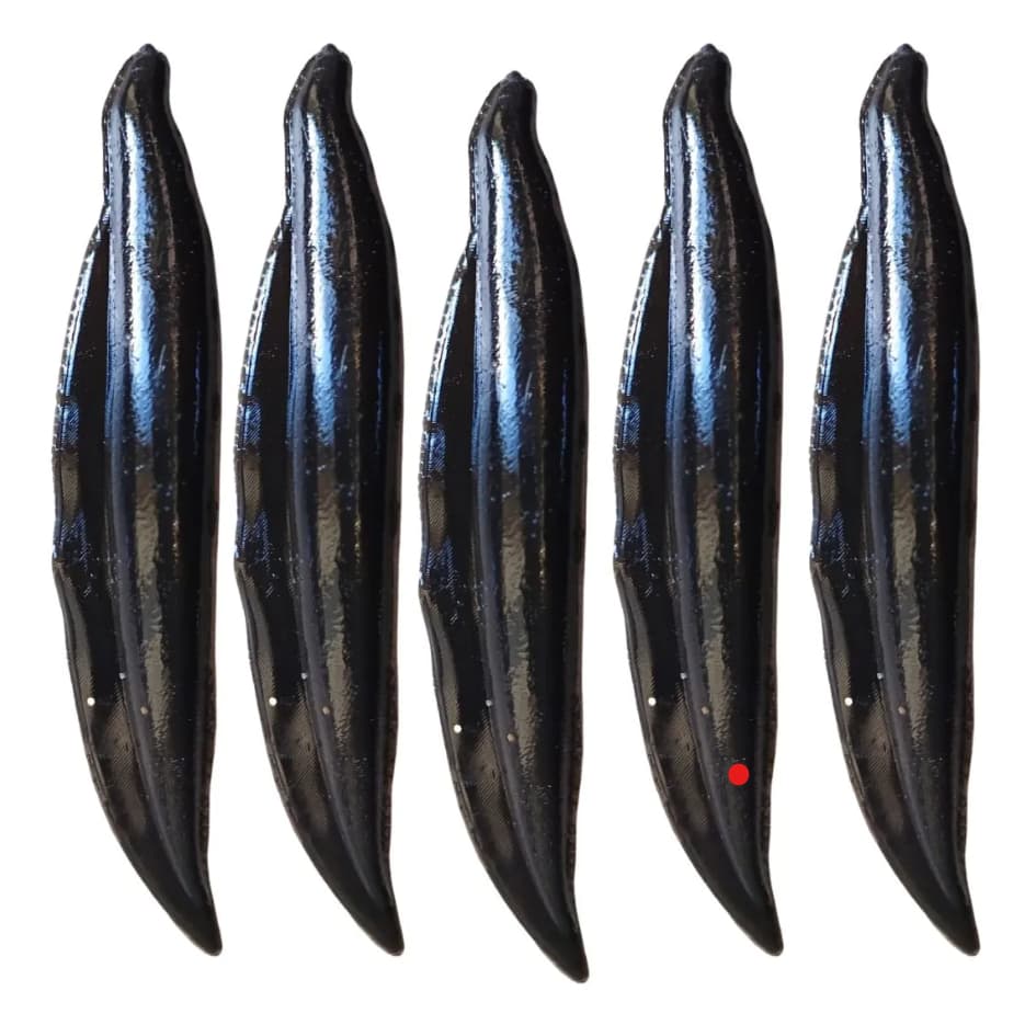 10 Iscas Artificiais Lesma Tuvira Preta 11cm Pintado Atum, Dourado , Atum , Pampo