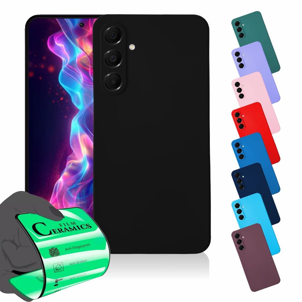 Capa Capinha Anti Shock Aveludada + Película Para Galaxy A56 A56 5G