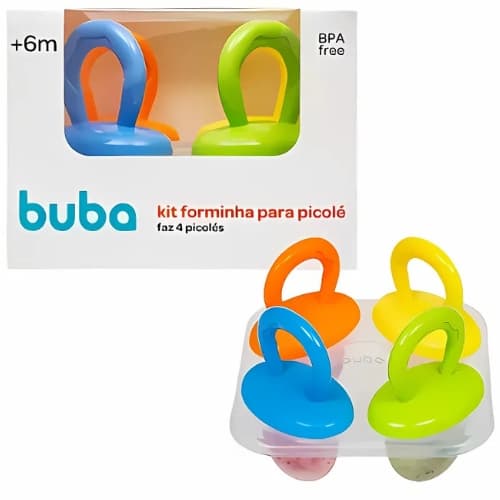 kit 4 Forminhas De Picolés Sorvete Buba Criança Infantil Picolé Bebê Sorvetinho Neném Verão Calor