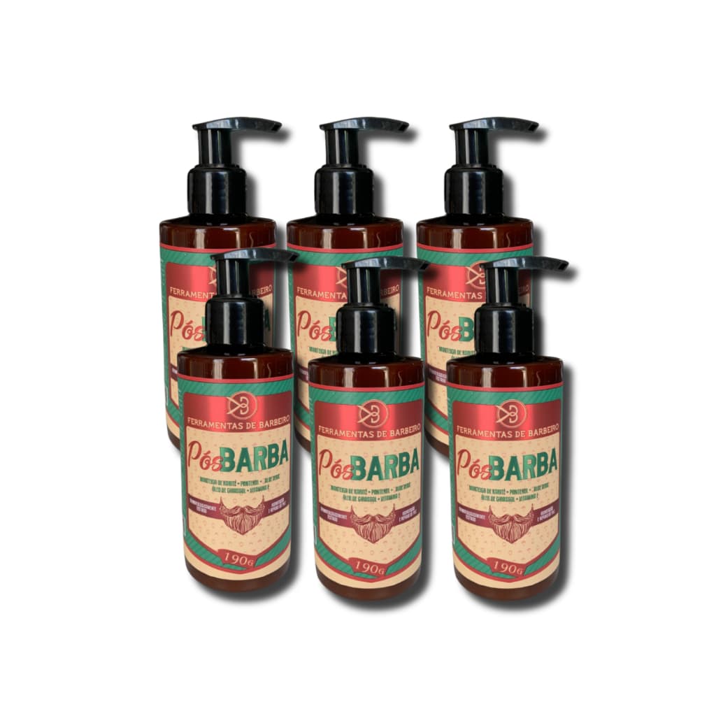 Pós Barba kit com 6 unidades- Ferramentas de Barbeiro 190g