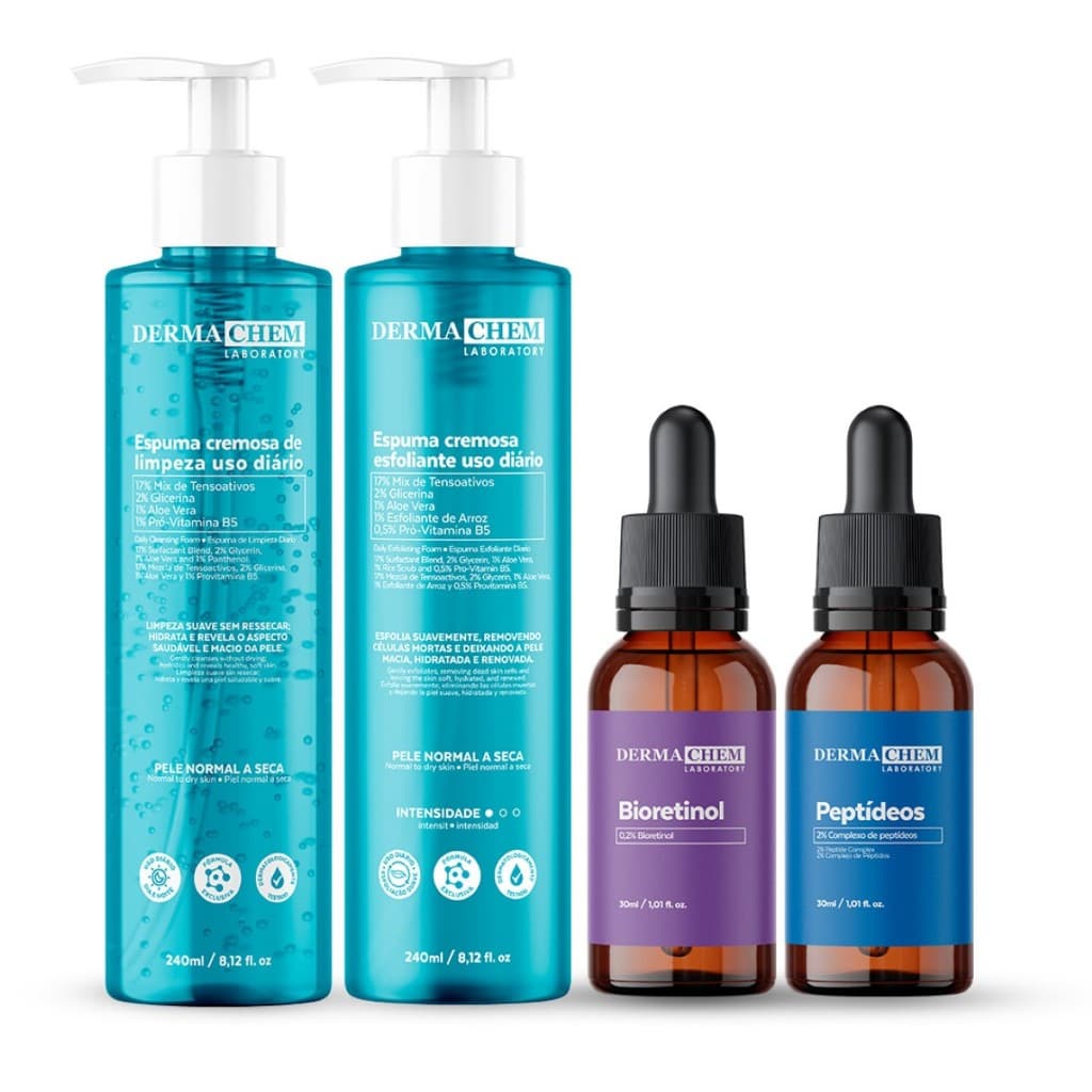 Skin Care Cuidados Noturnos Limpeza Facial+Séruns Dermachem