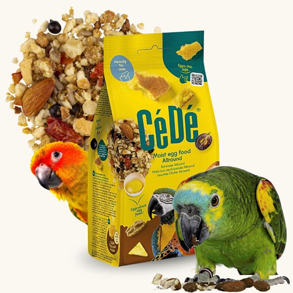 Farinhada CéDé com ovos para calopsitas papagaio arara mistura de nozes e frutas all round  200g