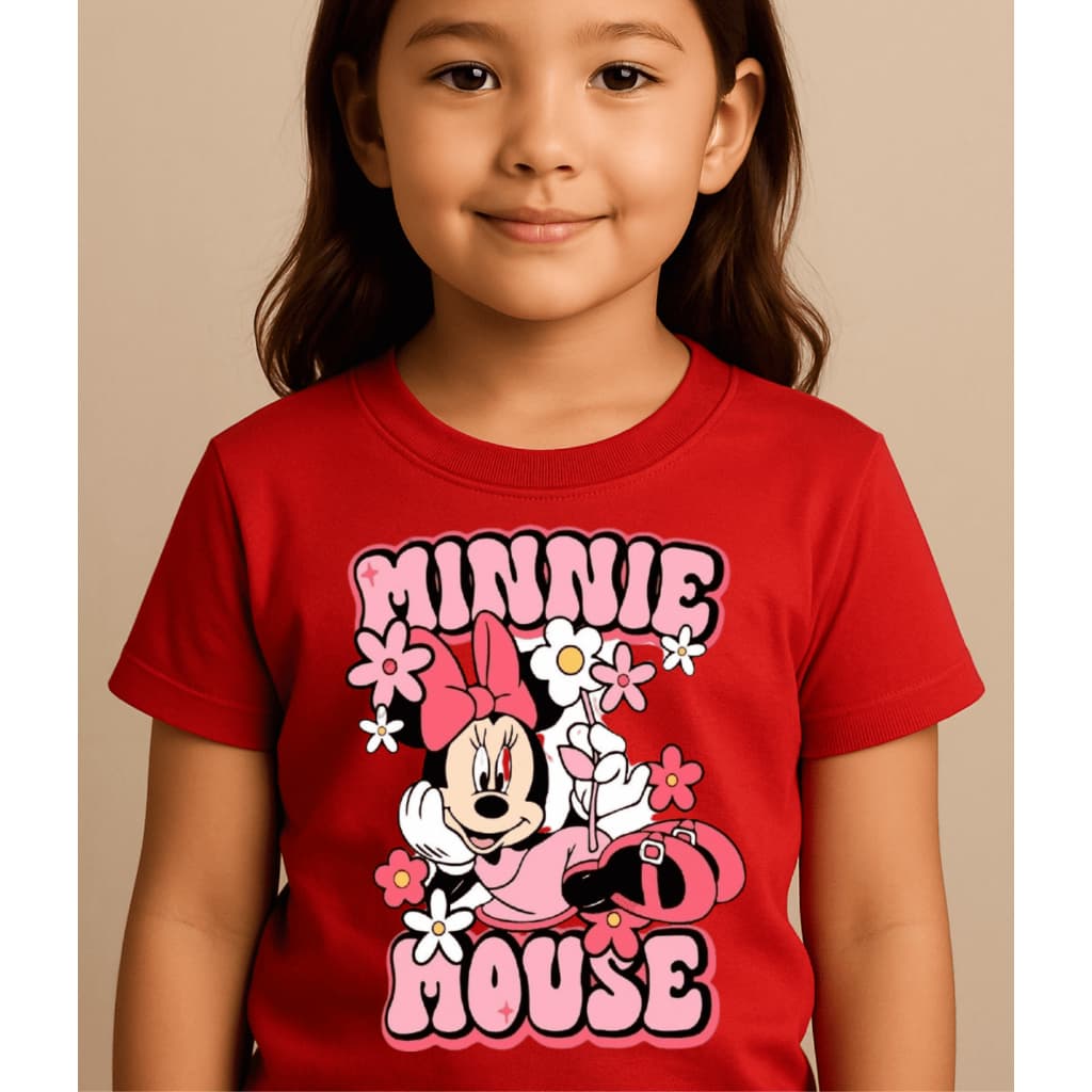 Camisa Camiseta Infantil Minniie Mouse – Fofura, Estilo e Conforto!