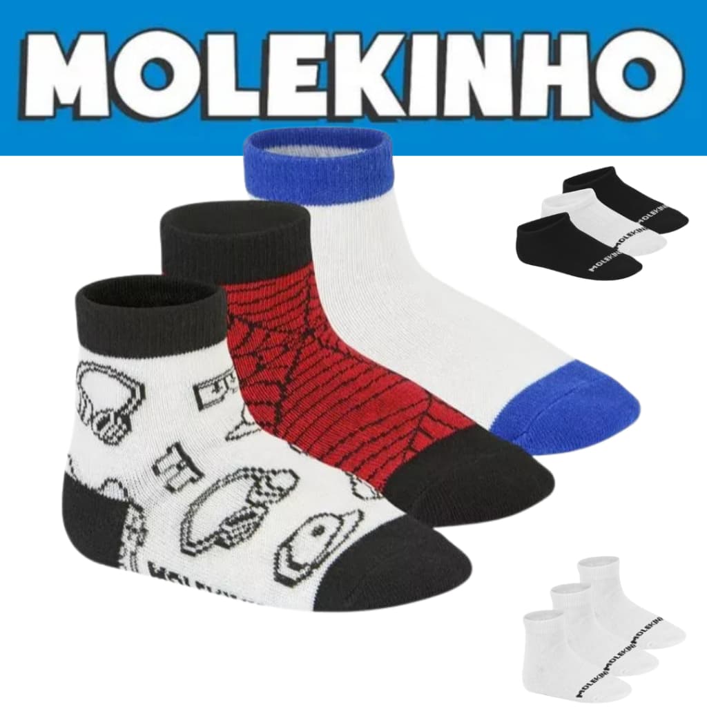 Meia Infantil Molekinho Cano Curto AlgodãO