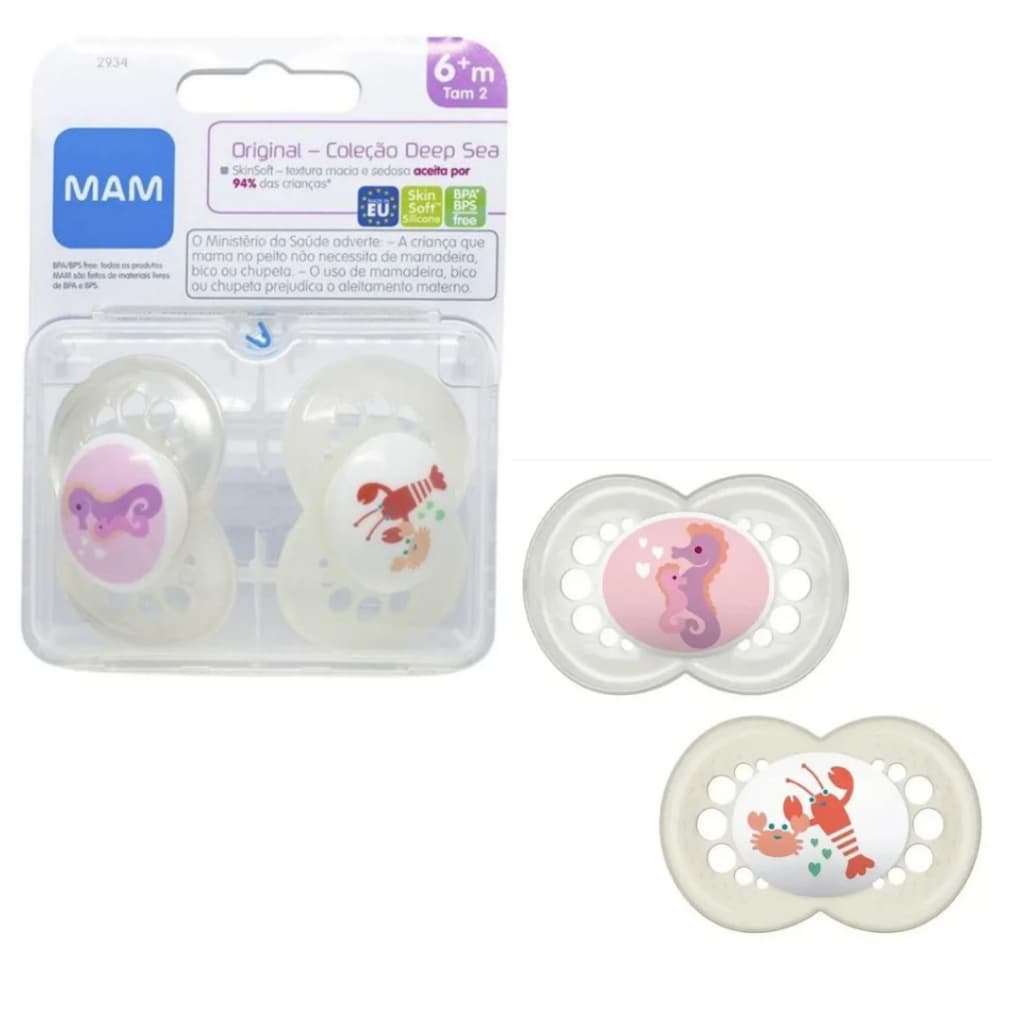Chupeta MAM 2UND - Original Deep Sea - (6+ Meses TAM2) - MAM
