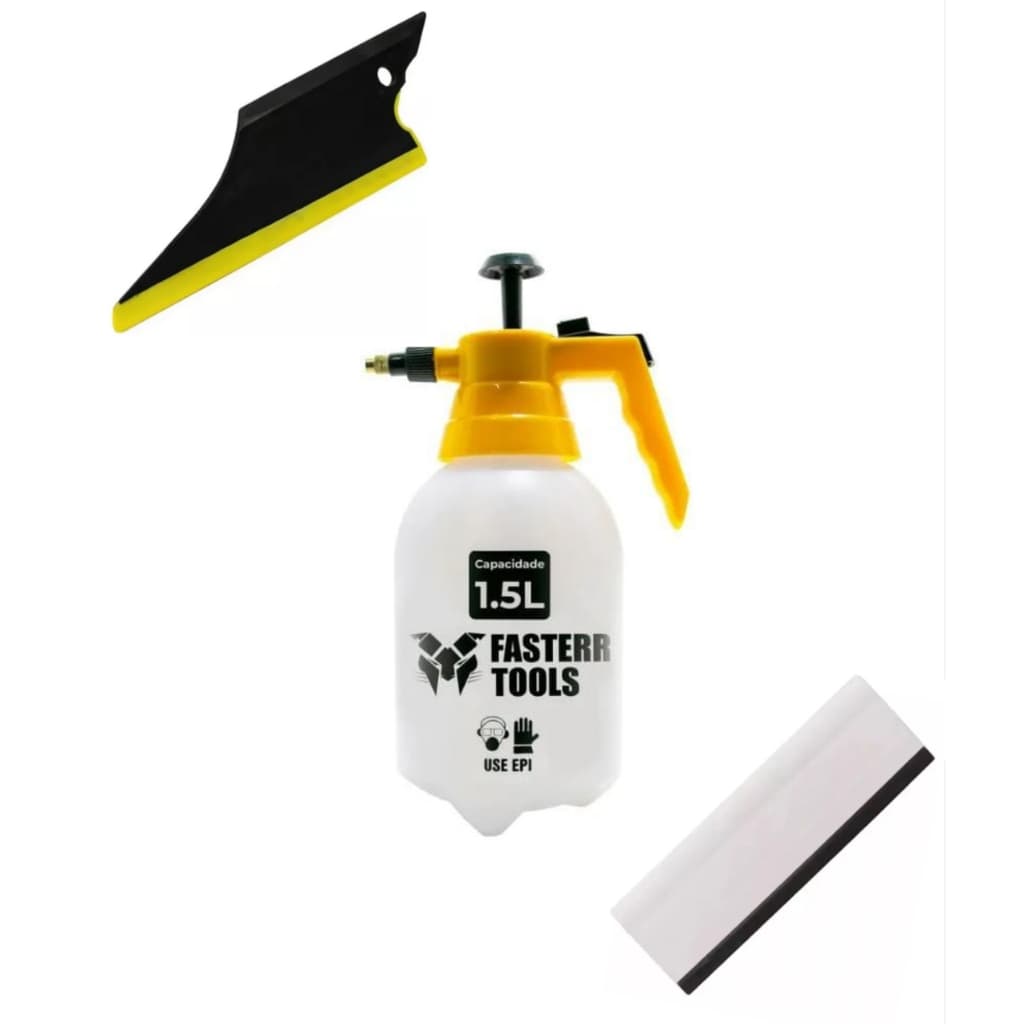 Pulverizador 1.5L com Batman e Espátula Branca emborrachada, instalação e Jardinagem.