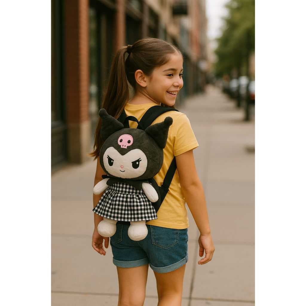 Mochila,Kuromi pelúcia | Ideal Para Passeio Mochilinha Infantil Kawaii Para crianças  blackfriday*