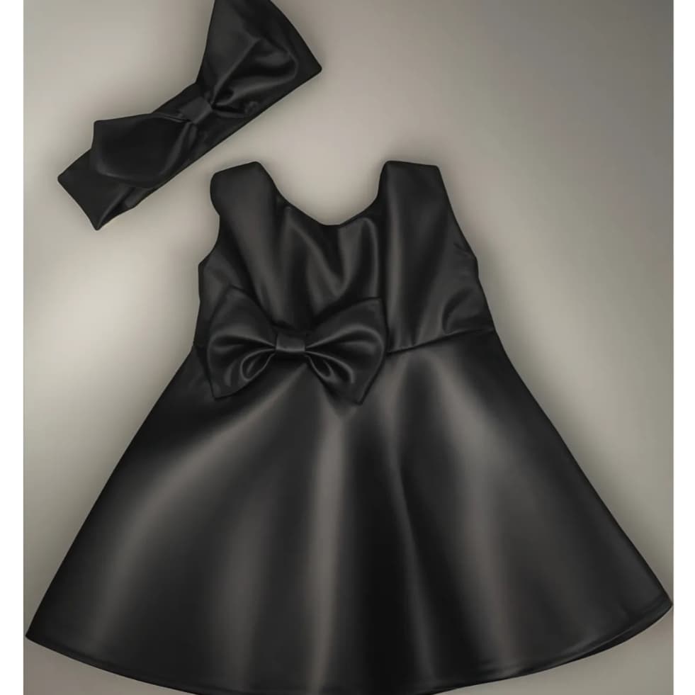 Vestido Luxo Roupa De Bebê Menina Cirrê Faixinha Laço de Cabelo para Festas e passeios verão Lindo