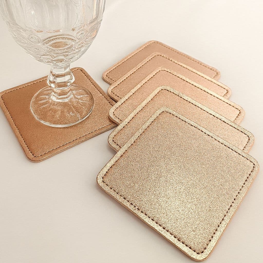 PORTA COPOS EM COURO - GRANDE PROMOÇÃO - SUA MESA POSTA ELEGANTE KIT 6 PEÇAS