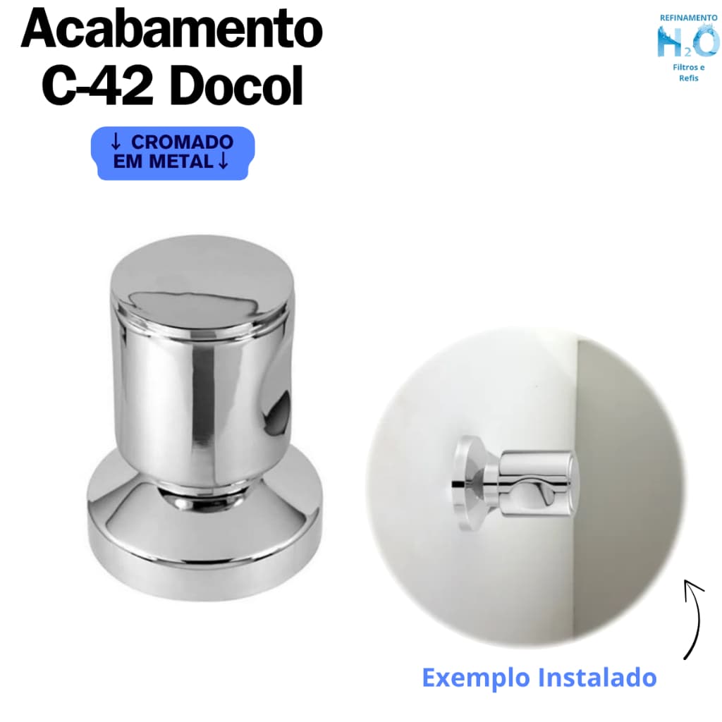 Registro Metal Cromado C42 Padrão Docol 1 2 3 4 1 Alta Qualidade Durável Canopla Volante