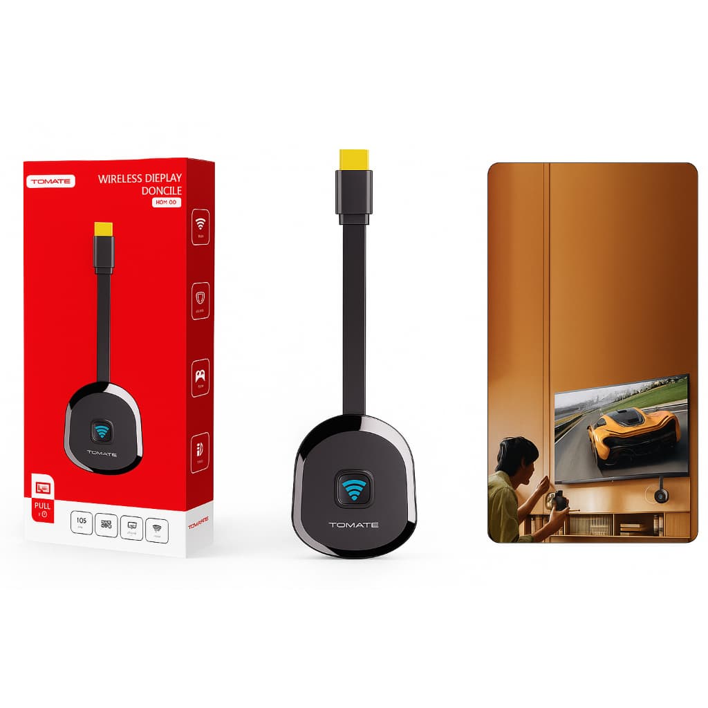 Miracast Dongle HDMI Wireless Tomate Full HD Receptor de Tela Espelha Celular TV Sem Cabo