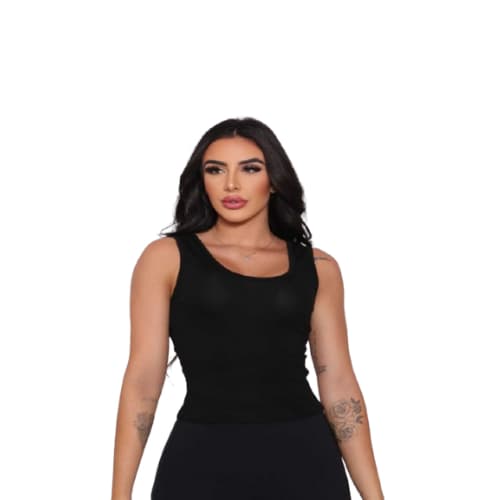 Regatinha Feminina basica viscolycra blusa fitness academia ref. 23