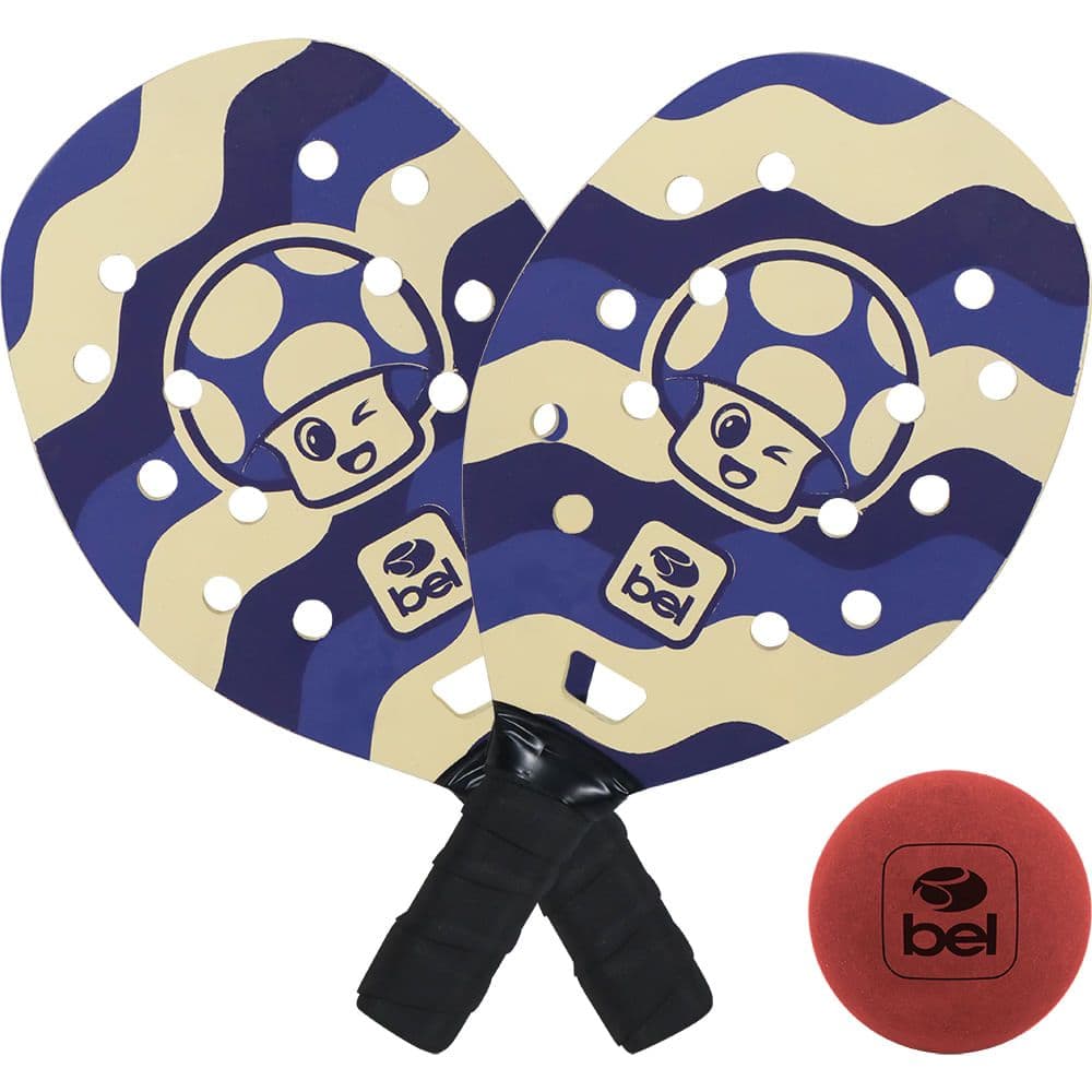Kit Raquetes Bolinha Nº 3 Beach Tennis Iniciantes Cogumelo Infantil Bel 482832