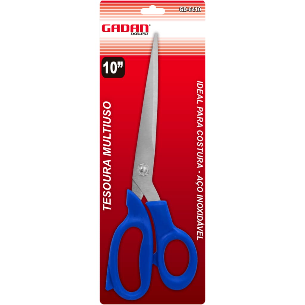 Tesoura Profissional de Costura 10” em Aço Inox Resistente Corte Perfeito