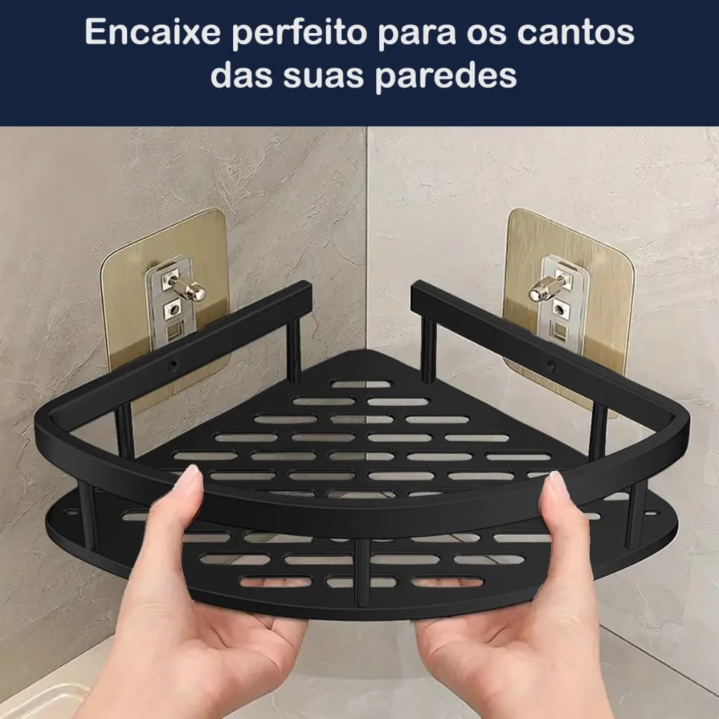 Porta Shampoo Cantoneira Alumínio Suporte Organizador Banho