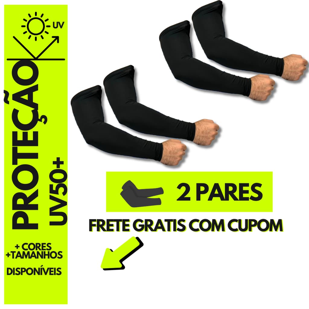 KIT 2 Pares de Manguito Anema Proteção UV50+ Mangote
