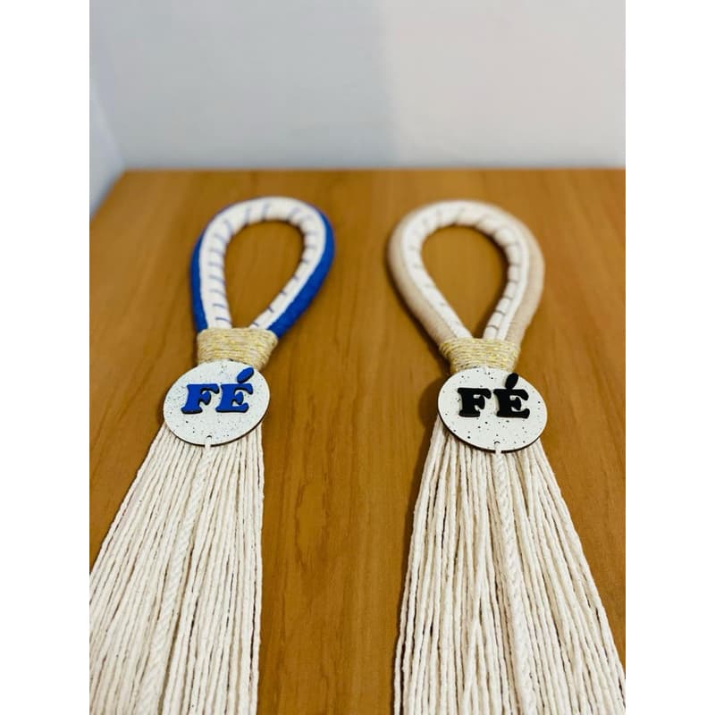 Adorno de Parede / Colar de Parede Fé - Decoração Macramê