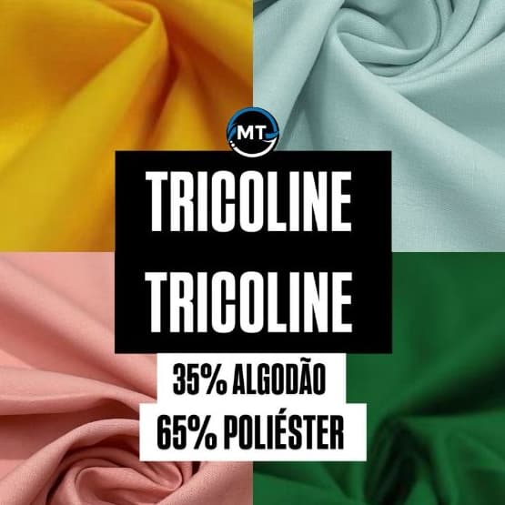 5 Metros Tecido Tricoline Lisa, Mista ( 1,50 Mts Larg )
