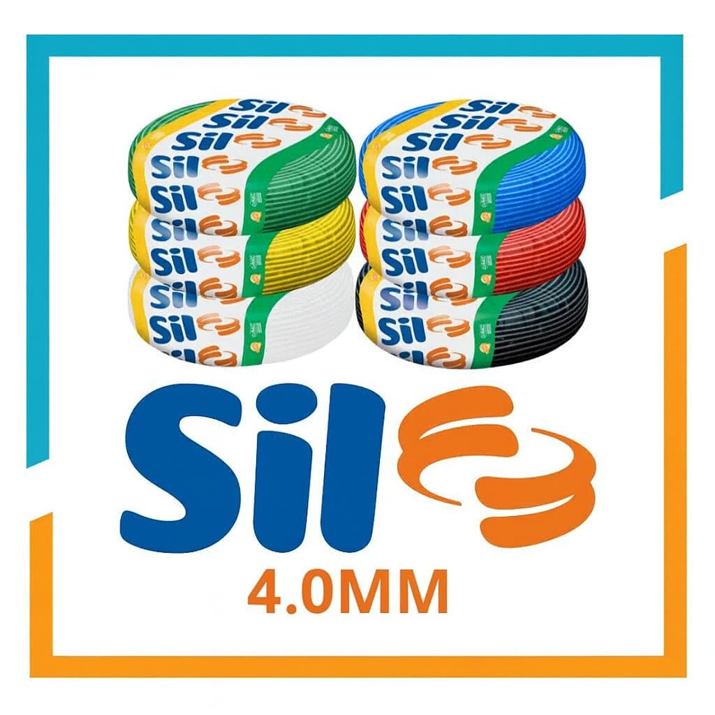 Fio Elétrico Flexível Sil 4,0mm / 750V - 50 Metro