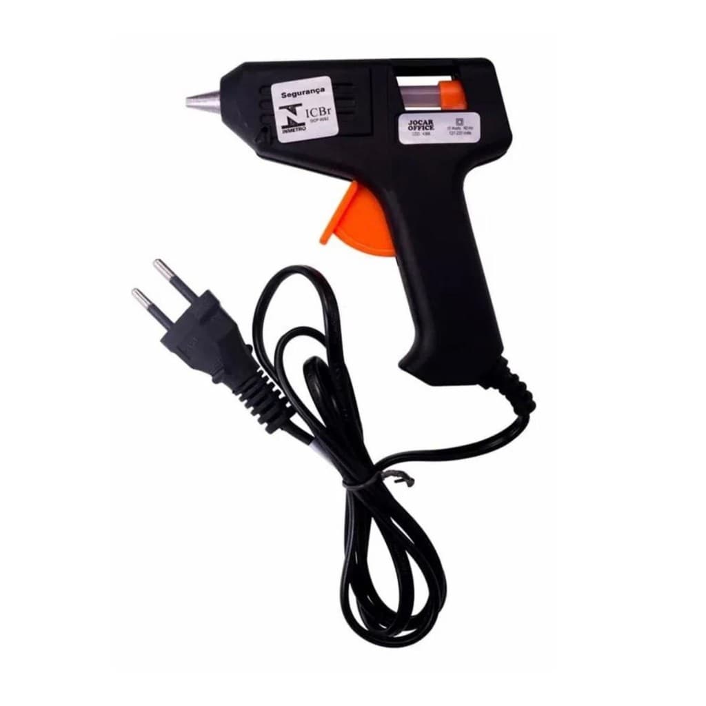 Pistola Cola Quente Bivolt 127v e 220v 10w Acompanha Bastões Cola Modelo Profissional