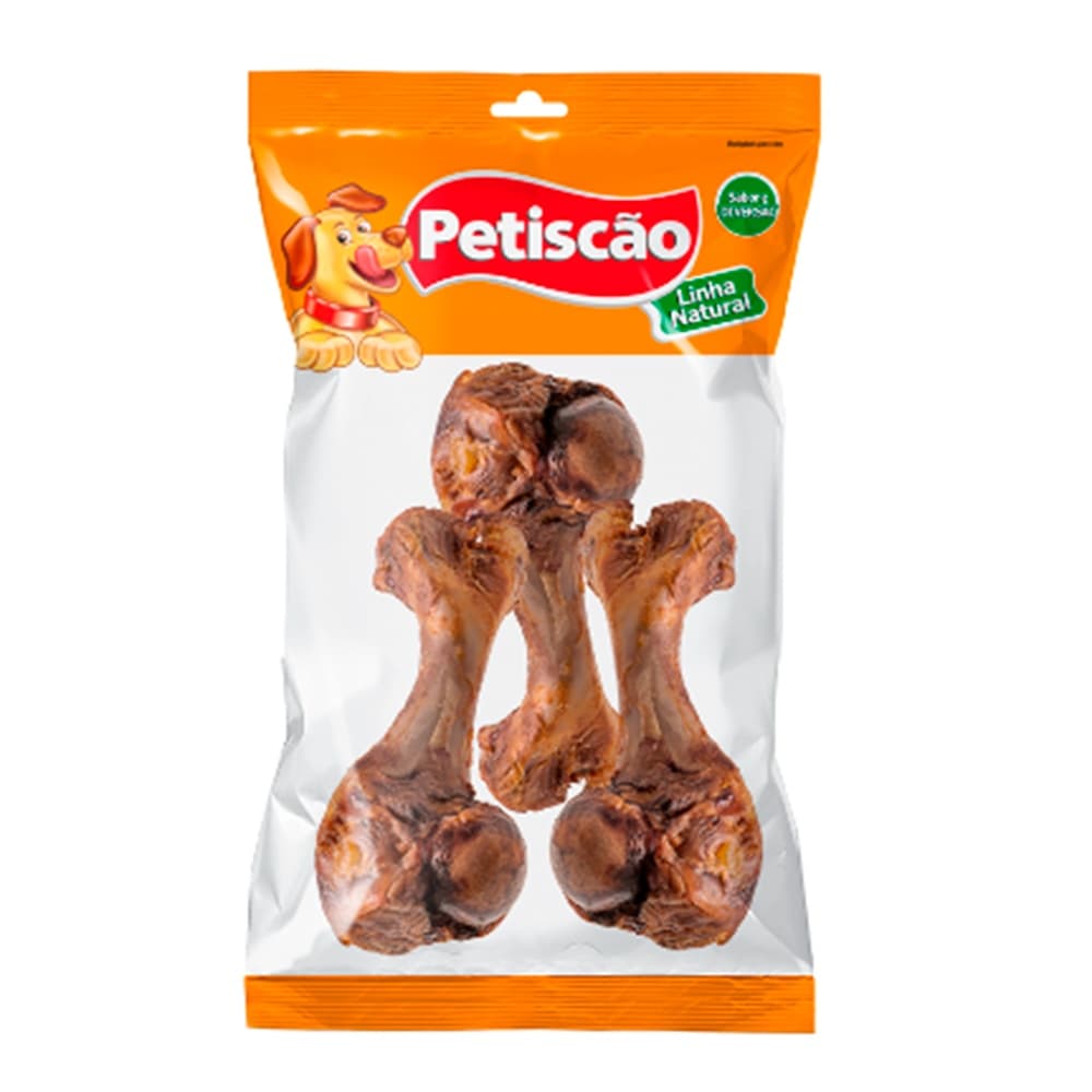 Petisco para Cães Osso Natural Petiscão Mini Fêmur Defumado 3 unidades